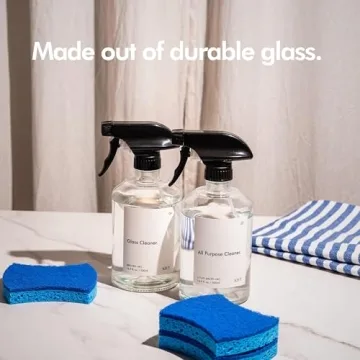 KIVY Glass Spray Bottles - Versatile 16oz Set for Home & Plants