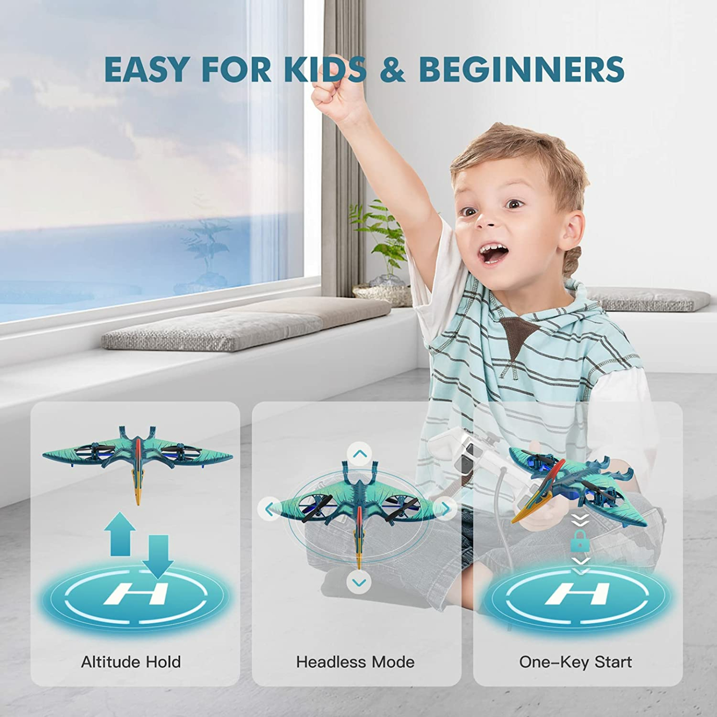Pterosaur Dinosaur Drone - Fun Quadcopter for Kids