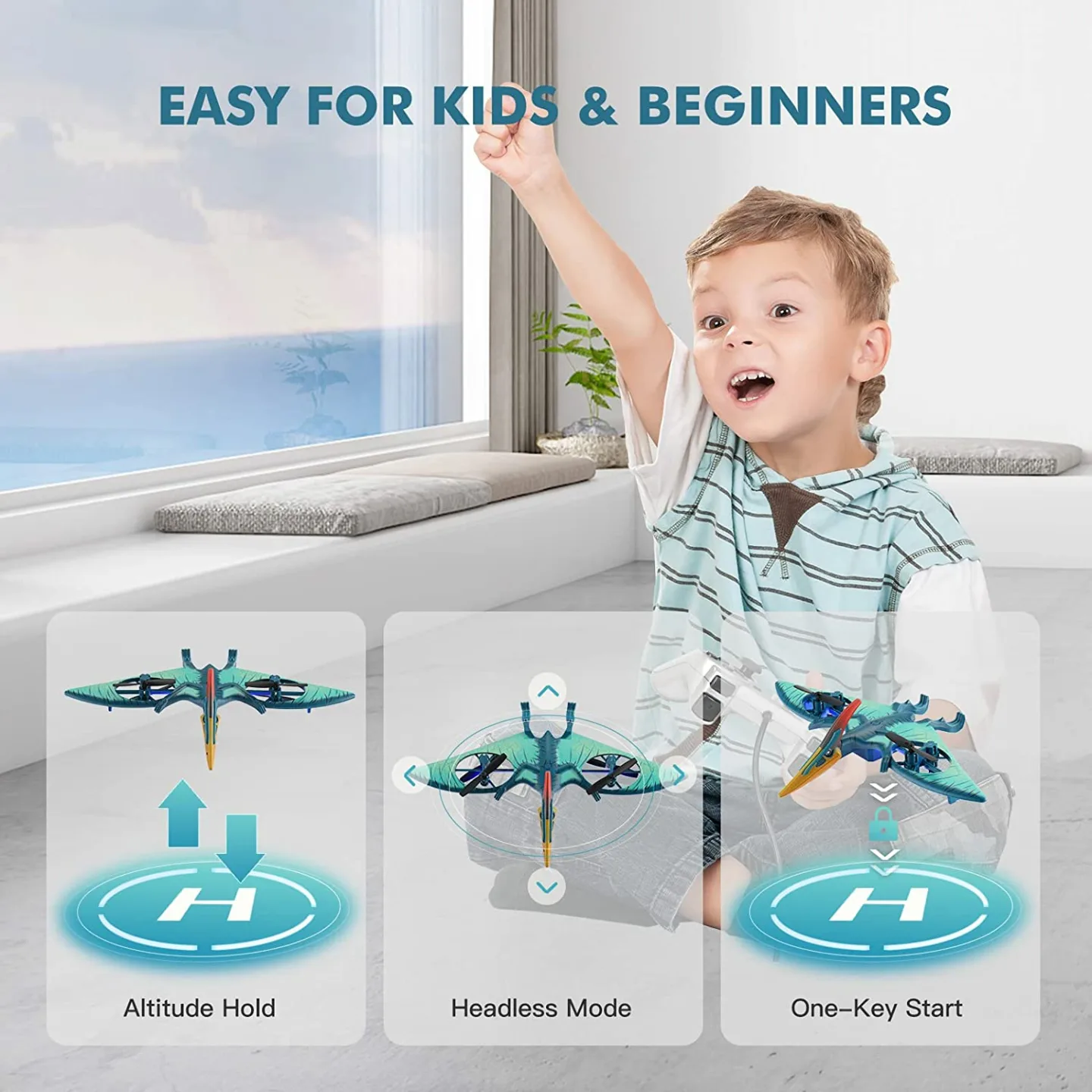 Pterosaur Dinosaur Drone - Fun Quadcopter for Kids