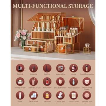 Luxury CoralHouse Makeup Organizer for Vanity and Storage