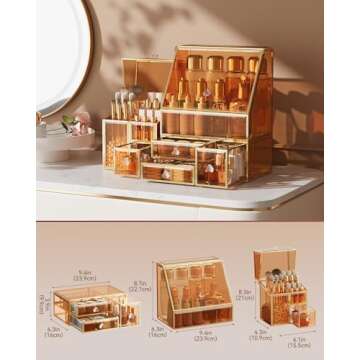 Luxury CoralHouse Makeup Organizer for Vanity and Storage