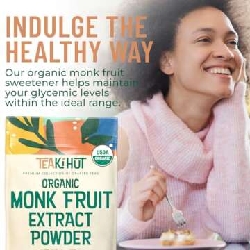 Organic Pure Monk Fruit Sweetener with No Erythritol 4oz