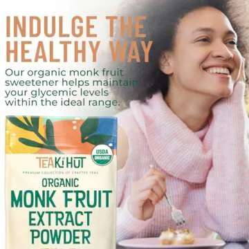 Organic Pure Monk Fruit Sweetener with No Erythritol 4oz