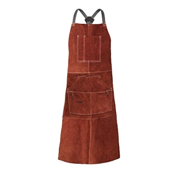 TULGIG Leather Welding Apron with Gloves & Tool Pockets