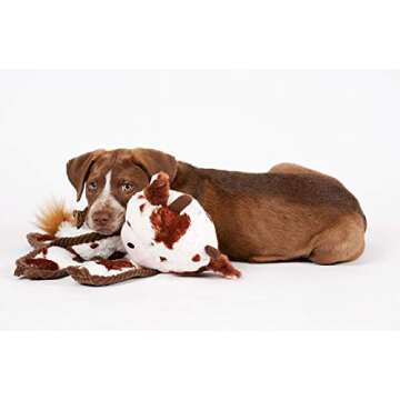 Outward Hound by Charming Pet Cuddle Tugs Bunny Plush Squeaky Dog Toy