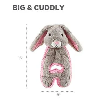 Outward Hound by Charming Pet Cuddle Tugs Bunny Plush Squeaky Dog Toy