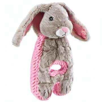 Outward Hound by Charming Pet Cuddle Tugs Bunny Plush Squeaky Dog Toy