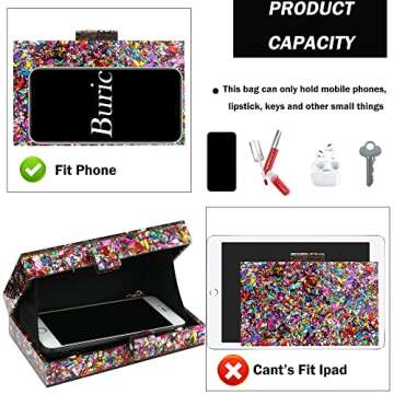 Women Clutches Evening Bags Acrylic Multicolor Purses and Handbags Shoulder Cross Body Bag Formal Wedding Prom Party Clutch Purses (Multi-colored)