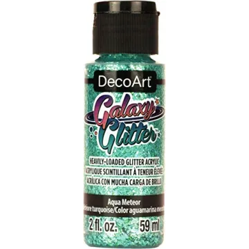 DecoArt Galaxy Glitter Acrylic Paint 2oz in Meteor Aqua