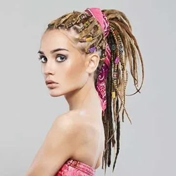 24 Pieces Dreadlock Jewelry Beads for Creative Hair Styling