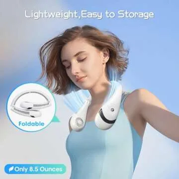 OLV Neck Fan - 5000mAh Portable 3-Speed Bladeless Cool