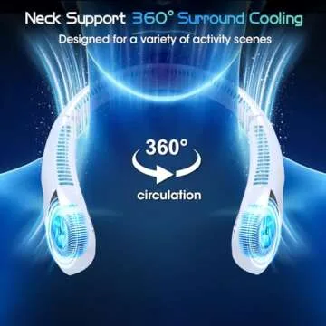 OLV Neck Fan - 5000mAh Portable 3-Speed Bladeless Cool