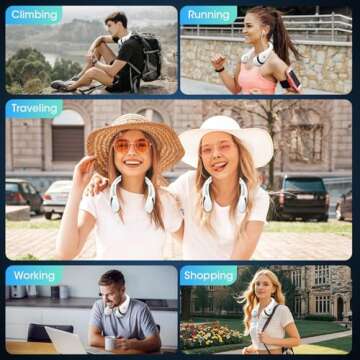 OLV Neck Fan - 5000mAh Portable 3-Speed Bladeless Cool