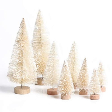 Yalulu Mini Snow Frost Trees for Christmas Ornaments