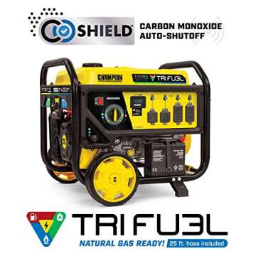 Champion Power Equipment 10,000-Watt Electric Start Tri-Fuel Portable Generator