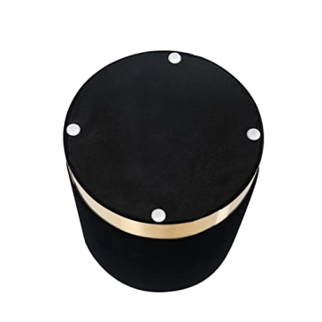 Stylish Velvet Round Storage Ottoman for Modern Living