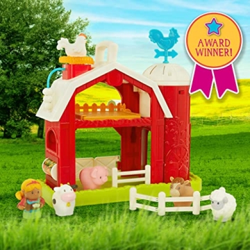 Battat Musical Toy Barn Set – 10Pc Farm Playset