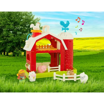 Battat Musical Toy Barn Set – 10Pc Farm Playset