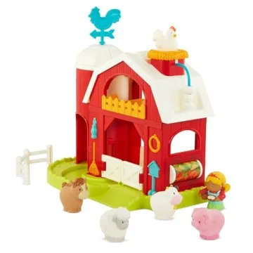 Battat Musical Toy Barn Set – 10Pc Farm Playset