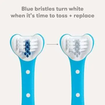 Frida Baby Triple-Angle Toothhugger Training Toddler Toothbrush | Toddler Toothbrush 2 Years and Up, Cleans All Sides at Once | Blue