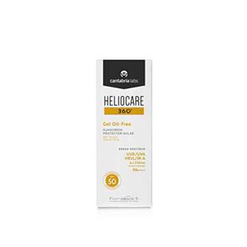 Heliocare 360 Oil-Free Gel SPF 50 50ml / Gel Sunscreen For Face/Daily UVA UVB Visible light Infrared-A Anti-Ageing Sun Protection/Combination Oily and Normal Skin/Matte Finish
