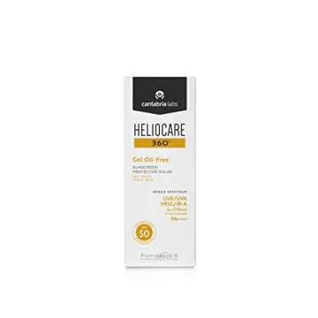 Heliocare 360 Oil-Free Gel SPF 50 50ml / Gel Sunscreen For Face/Daily UVA UVB Visible light Infrared-A Anti-Ageing Sun Protection/Combination Oily and Normal Skin/Matte Finish
