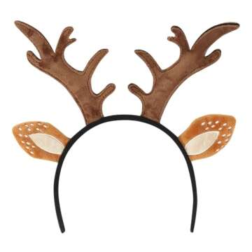2024 Women Deer Costume with Antlers & Face Paint Set