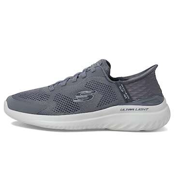 Skechers Men's Bounder 2.0 Emerged Slip-in Sneaker, Charcoal, 12 Wide