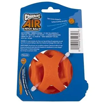 Chuckit Air Fetch Ball Dog Toy, Medium (2.5 Inch Diameter), for dogs 20-60 lbs