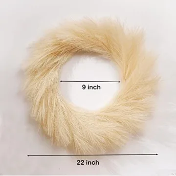 Elegant 24 Inch Pampas Grass Wreath for Any Home Decor