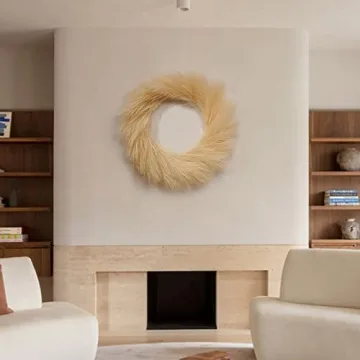 Elegant 24 Inch Pampas Grass Wreath for Any Home Decor