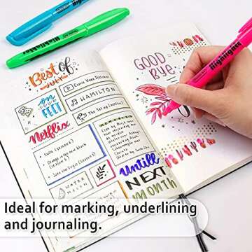 Shuttle Art Highlighters, 30 Pack Highlighters Assorted Colors, 10 Colors Chisel Tip Dry-Quickly Non-Toxic Highlighter Markers for Adults Kids Highlighting in Home School Office