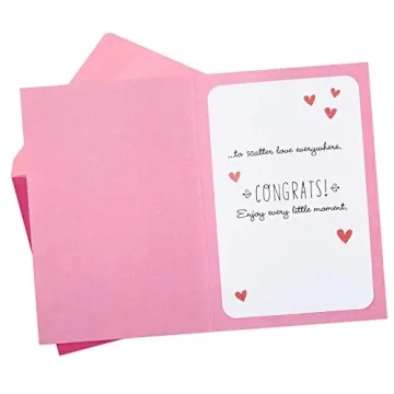Pink Elephant Baby Shower Card for Girl
