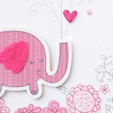 Pink Elephant Baby Shower Card for Girl