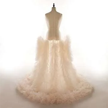 Fluffy Maternity Robe for Photoshoot Plus Size Stylish Robe