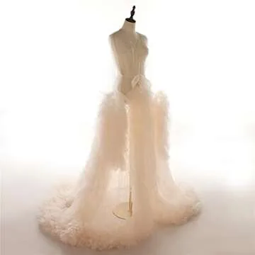 Fluffy Maternity Robe for Photoshoot Plus Size Stylish Robe