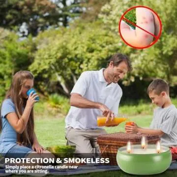 Citronella Candles Set - 3 Wick Mosquito Repellent Candles