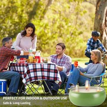 Citronella Candles Set - 3 Wick Mosquito Repellent Candles