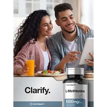 Horbäach L-Methionine 1000mg Capsules | Non-GMO & Gluten-Free