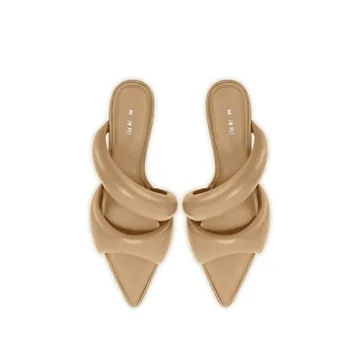 JW PEI Women's Stylish Vegan Leather Heeled Mules