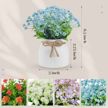 Der Rose 4 Pack Fake Flowers for Elegant Home Decor