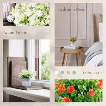 Der Rose 4 Pack Fake Flowers for Elegant Home Decor