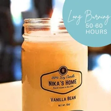 Nika’s Vanilla Bean Soy Candle - Long Burning & Non-Toxic