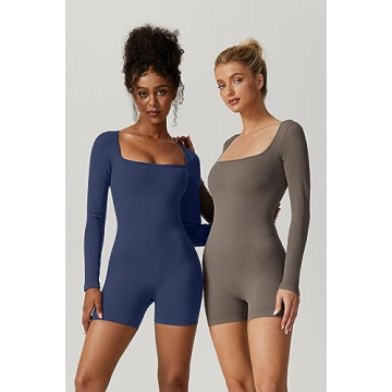 Meyeeka Navy Blue Bodycon Jumpsuit Sexy Square Neck Romper