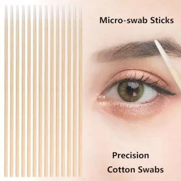800PCS Pointed Cotton Swabs,4 inch Microblading Cotton Swab with Wooden Sticks for Makeup, Tattoo Permanent Supplies and Cleaning (8Packs)