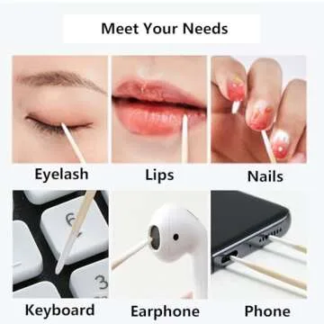 800PCS Pointed Cotton Swabs,4 inch Microblading Cotton Swab with Wooden Sticks for Makeup, Tattoo Permanent Supplies and Cleaning (8Packs)