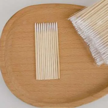 800PCS Pointed Cotton Swabs,4 inch Microblading Cotton Swab with Wooden Sticks for Makeup, Tattoo Permanent Supplies and Cleaning (8Packs)