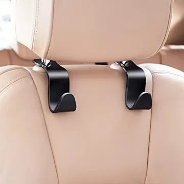 Durable Car Headrest Hooks for Purse Grocery Bag Organization
