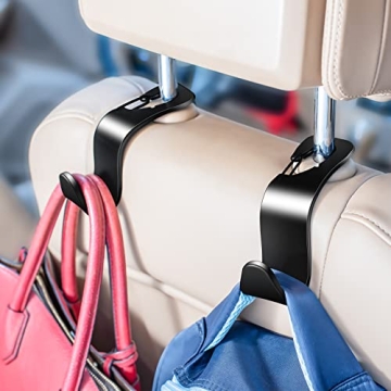 Durable Car Headrest Hooks for Purse Grocery Bag Organization