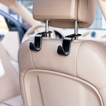 Durable Car Headrest Hooks for Purse Grocery Bag Organization